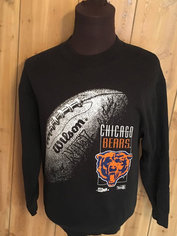 Vintage Chicago Bears 1990s NFL Football Black Cre