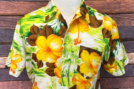 Hawaiian Revival Shirt, Vintage Hawaii Button Dow… - image 3