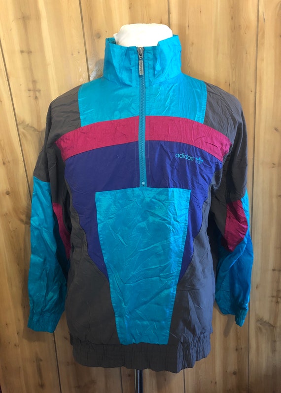 Vintage Adidas Trefoil Sports Windbreaker 1990s Li