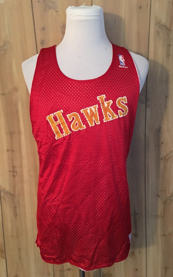 Vintage Atlanta Hawks 1980s Mac Gregor Red Practic