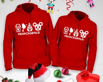 Matching Disneyland Trip Hoodies for Mom Dad Kids, Disneyworld Family Hoodies, Disney Vacation Hooded Sweatshirts, Mickey Mouse Minnie Mouse