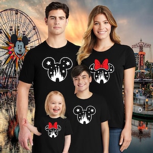 Matching Disney Star Mickey and Minnie Mouse Shirts for Family Adults Men Women Youth Kids Onesie Disneyworld Shirts Disneyland Trip Tshirts