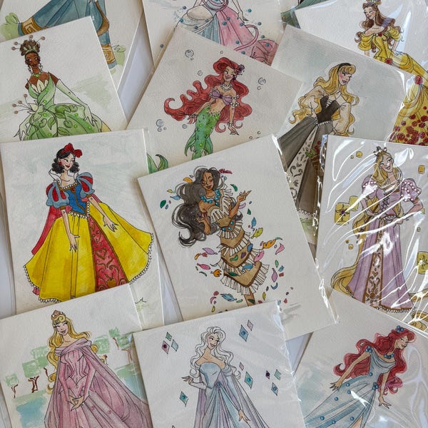 Disney Princess Fashion Illustrations