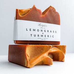 Capim-limão e cúrcuma | Thompson Soap Co | Sabonete em barra natural | Fresco | Sem toxinas | Óleo essencial | Ecológico | Waterloo