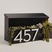 Modern & Contemporary Mailbox- Mid-century- Powder Coated- Custom Mailbox- Wall Mounted Mailbox- House Numbers- Black, Gray, White, Brown 