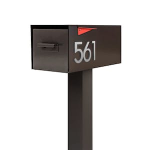 Brown Malone Mailbox Post Mounted- Mid-century- Powder Coated- Custom Mailbox- House Numbers- post not included