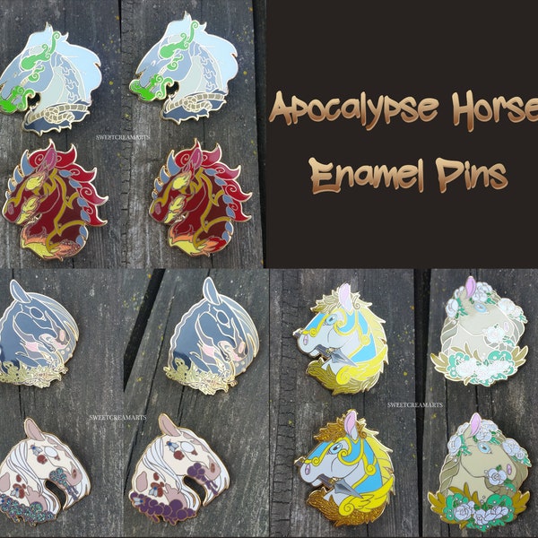 Apocalypse Horse Enamel Pins