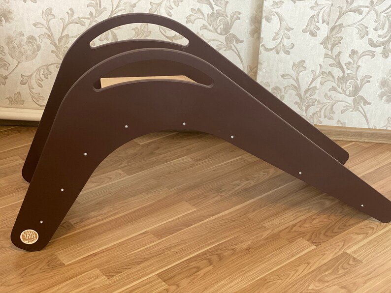 Wooden slide for kids Indoor slide BROWN sides