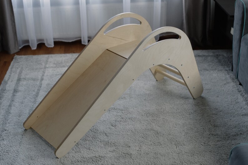 WOODEN SLIDE for kids/ Indoor slide Etsy