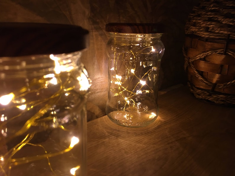 Wedding centerpiece Elegant fairy lights Unique rustic home | Etsy