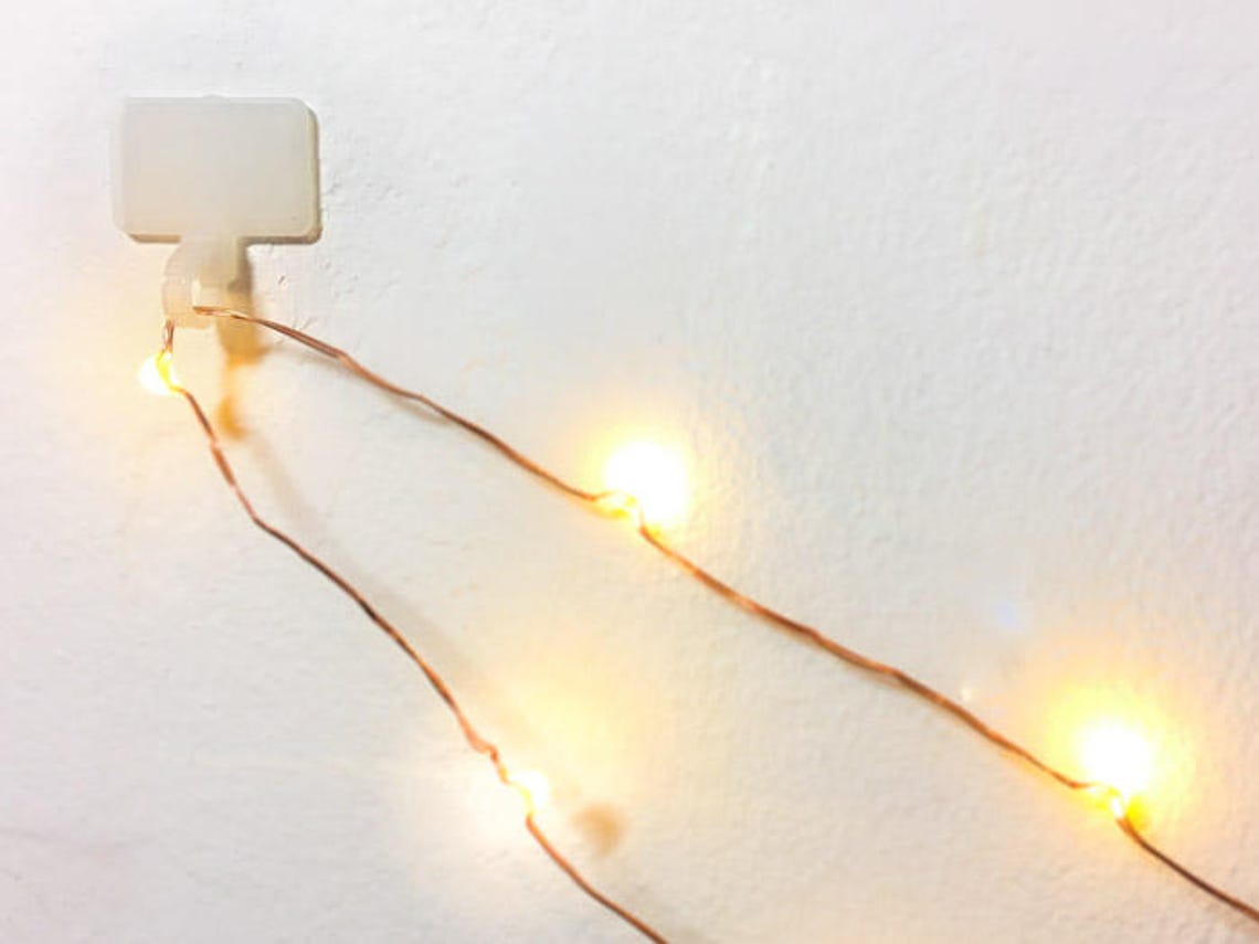 Bedroom wall decor Wall string photo display with wooden Etsy