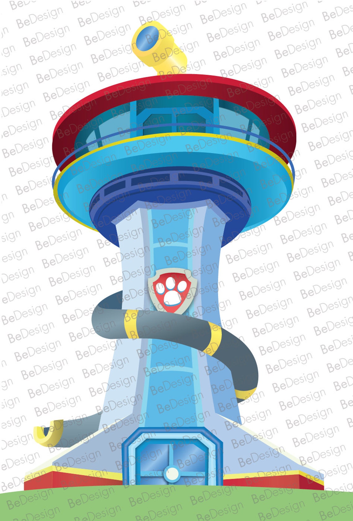 Paw Patrol Lookout tower Vector Torre de control patrulla | Etsy