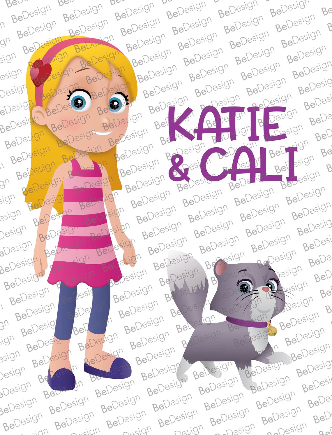 Katie and Cali Paw Patrol Girl and Cat - Etsy