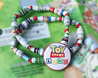 Toy Story Land Disney-Upcycled Disney Map Bracelets