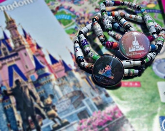 Disney’s 50th Anniversary -Upcycled Disney Map Bracelets