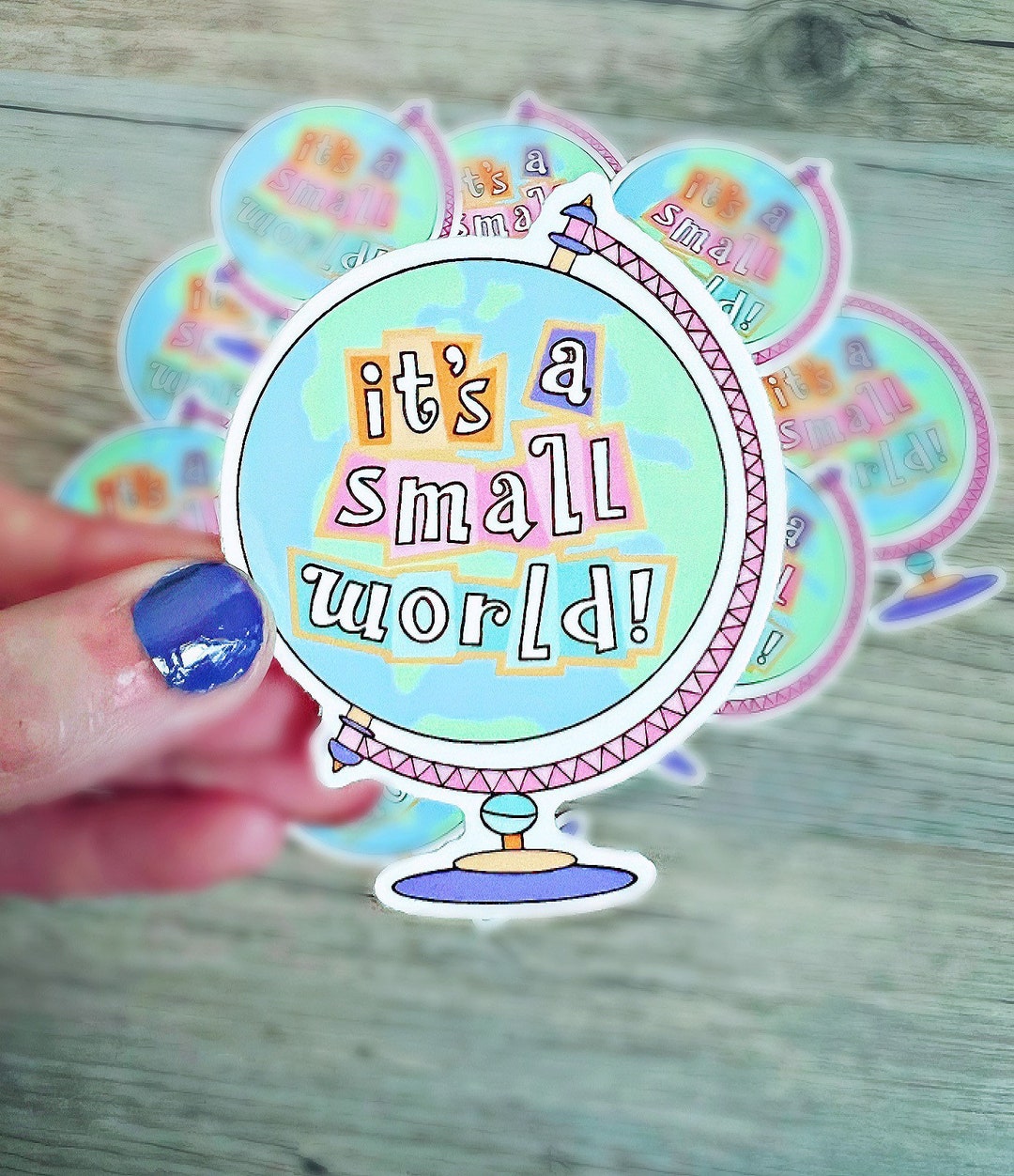 Its a Small World Globe Die Cut Sticker Waterproof & Etsy