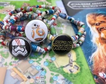 Star Wars-Upcycled Disney Map Bracelets