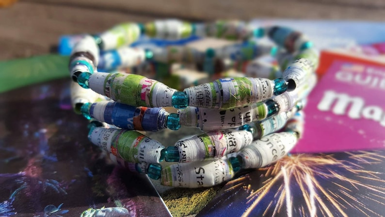 Upcycled Disney Park Map Bracelets image 1