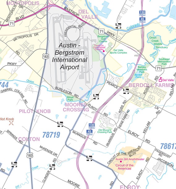 Printable Zip Code Map Austin Tx