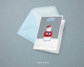 Polar Bear Christmas Card