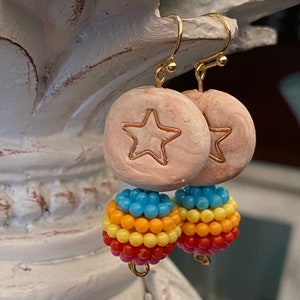 Polymer Clay Rainbow earrings