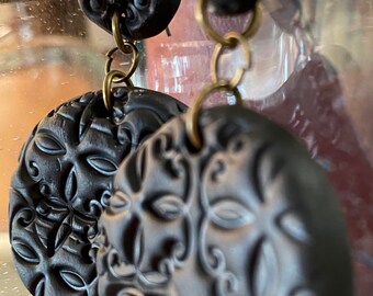Black Clay Earrings