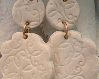 White Clay Earrings