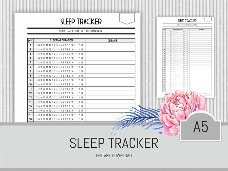 Slumber Tracker Printable A5 Planner Site Rest log Snooze Monitoring Chart Everyday living Organiser Fitness Planner Inserts Health magazine printable website page picture regarding Sleep Log Printable called Slumber Tracker Printable A5 Planner Web page Snooze log Rest Monitoring Chart Lifetime Organiser Health and fitness Planner Inserts Wellbeing magazine printable web site