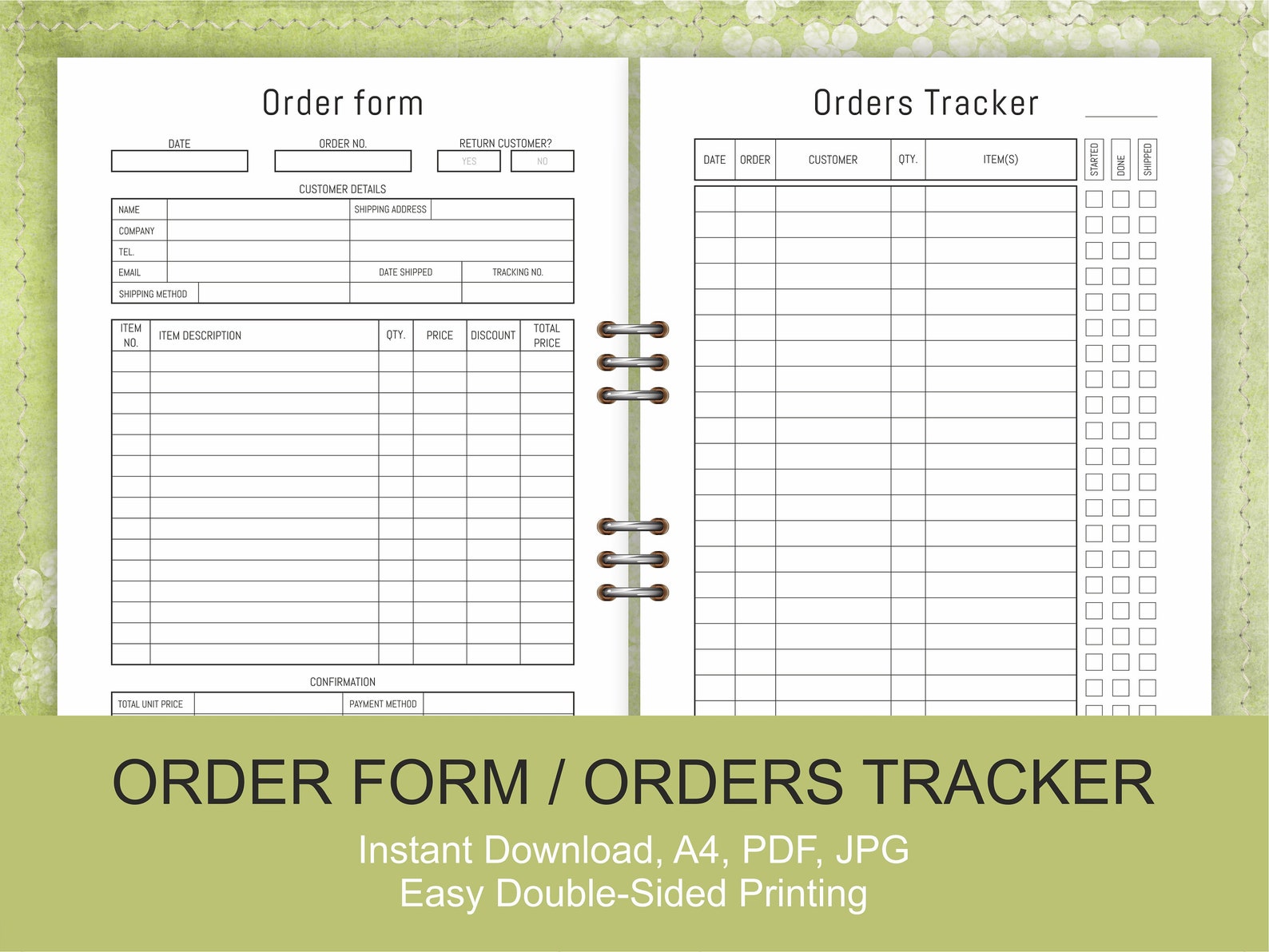 Order pdf. Ордер трекер. Time Tracker бланк.