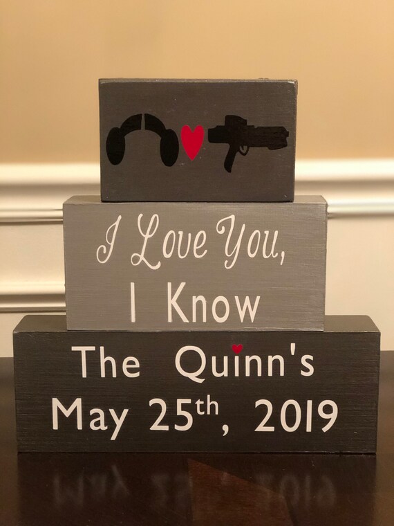 Star Wars Quotes Wedding Gift Blocks Etsy