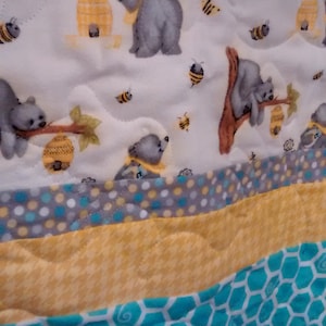 Minky & Flannel Honey Bear Quilt