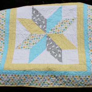 Large Star Reversible Baby Quilt