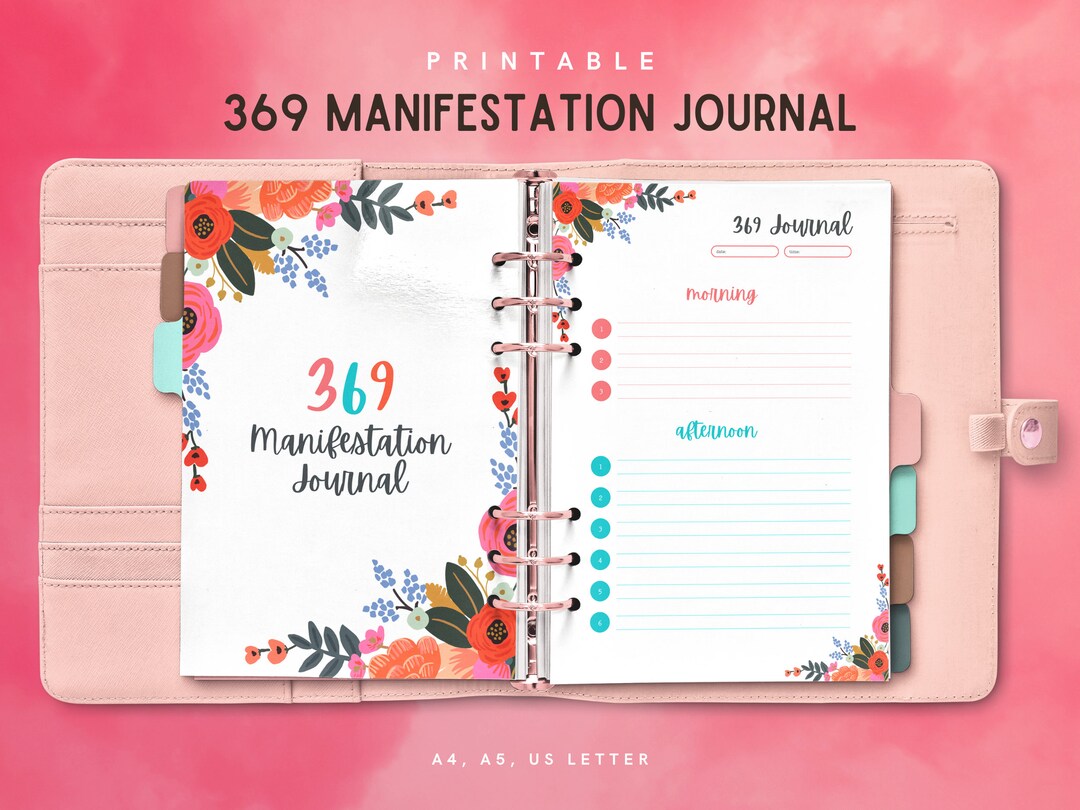 369 Manifestation Journal Printable, 369 Manifestation Method PDF, Law ...