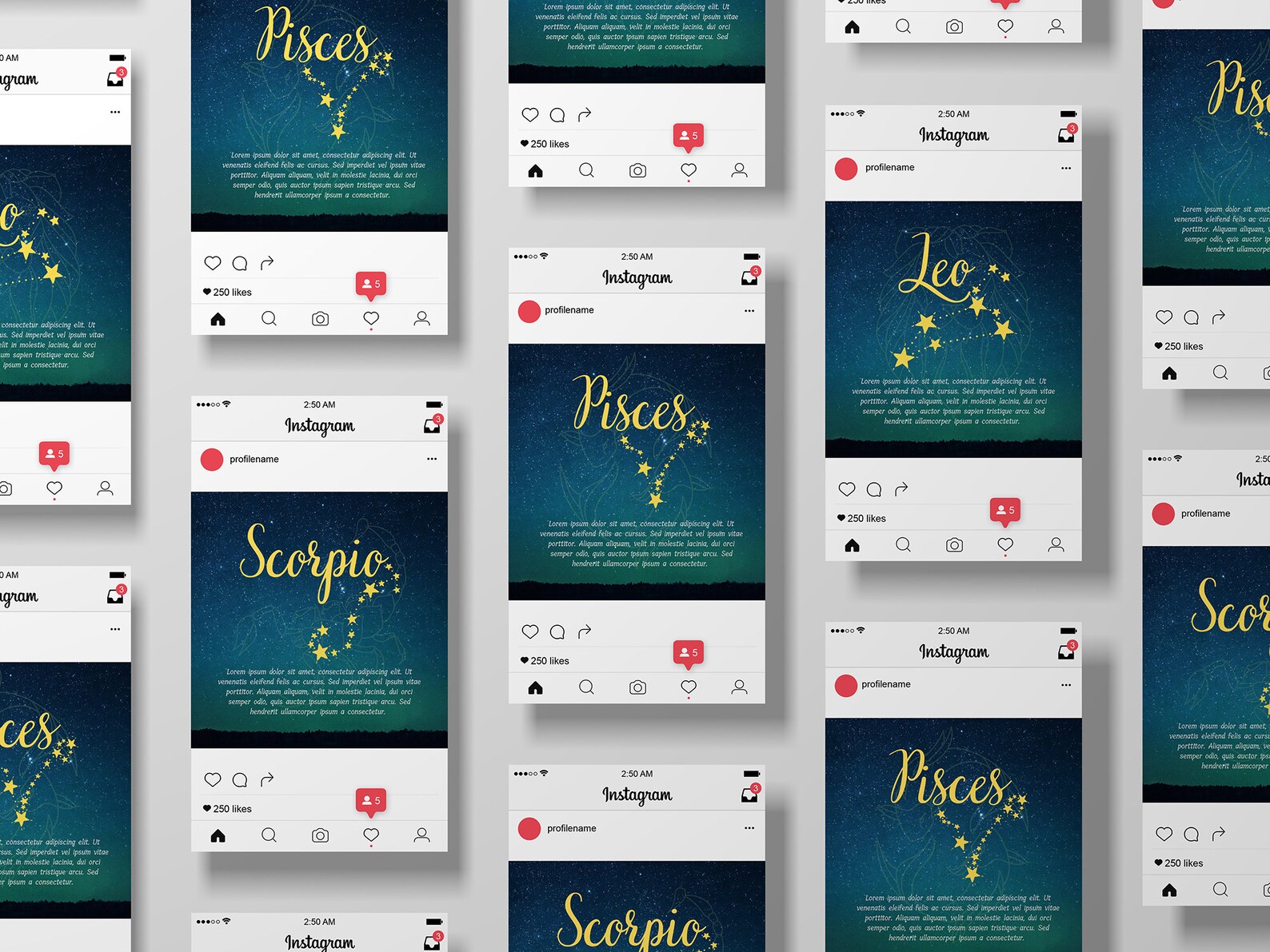 Animated Zodiac Instagram Template Astrology Instagram Etsy