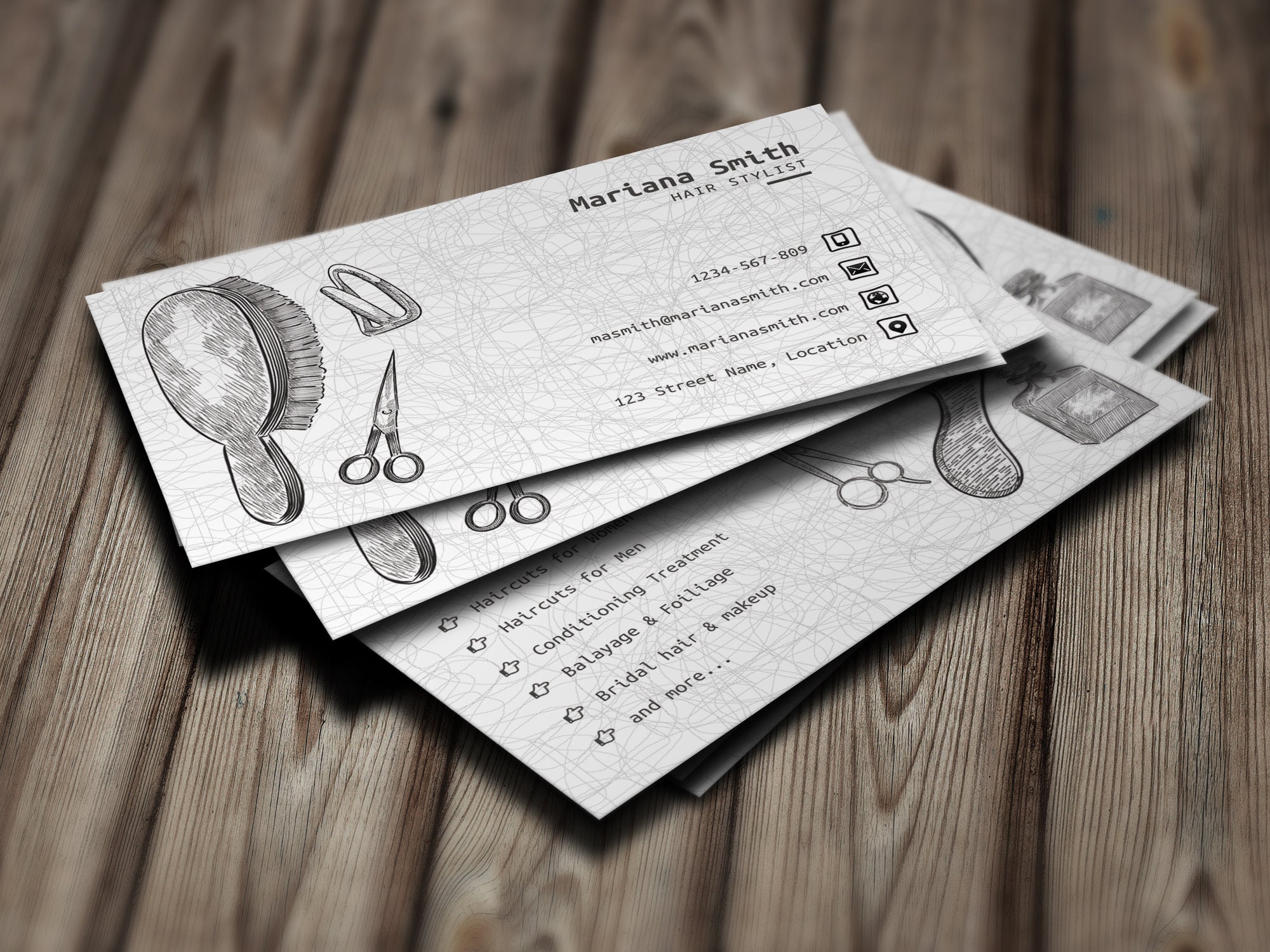 Hair Stylist Business Card Template Business Cards for - Etsy New Zealand