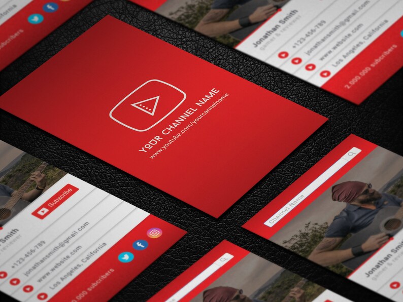 Youtuber Business Card Template Youtube Business Card