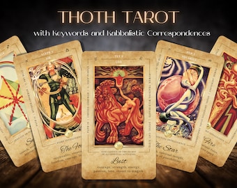 Thoth Tarot Deck with Kabbalistic Correspondences, Aleister Crowley Tarot Cards