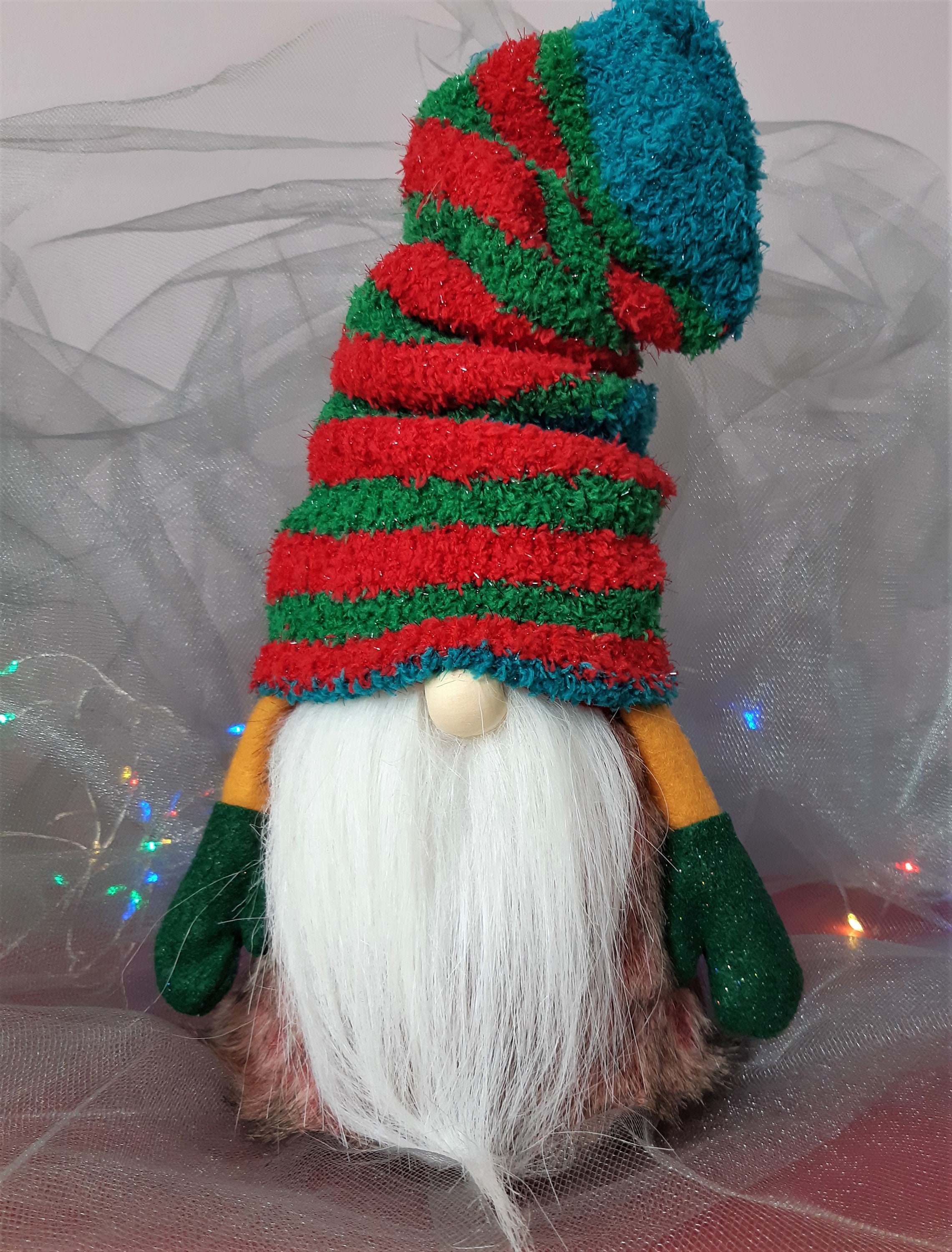 red gnome hat with beard