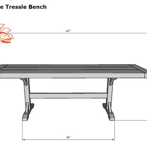 Woodworking Plans - Farmhouse Trestle Bench