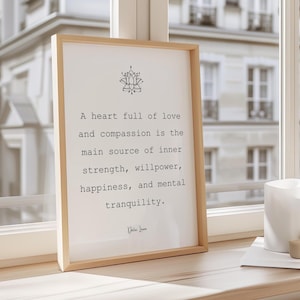 Dalai Lama Quote Print About Love And Compassion Gifts Happiness Printable Wall Artwork Mindfulness Poster Spirituality Quote Downloadable