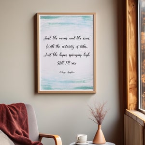 Arte mural "Aún me levanto", cita imprimible de Maya Angelou, póster "Manifiesto", arte de mujeres empoderadas, poema femenino, autoestima, descarga digital