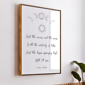 Still I Rise Print Maya Angelou Quote Women Empowerment Gift Poem For Self Confidence Poster Printable Self Esteem Poetry Digital Download