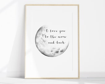 To the Moon Quote | Etsy