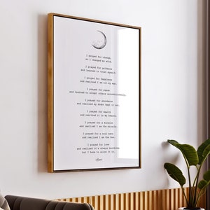 I Prayed Poem By Rumi, Enlightenment Healing Prayer, Rumi Quote Printable, Faith Spiritual Poster, Growth Mindset Wall Art, Digital Download