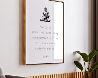 Buddha Quote Wall Art Print: Zen Meditation Poster, Inner Peace Decor (Digital Download)