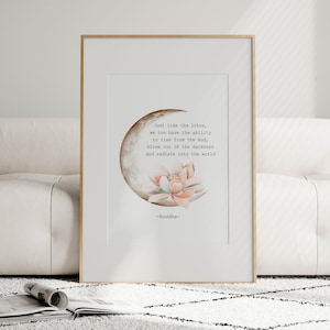 Lotus Flower Quote Wall Art, Just Like the Lotus Poster, Zen Printable ...