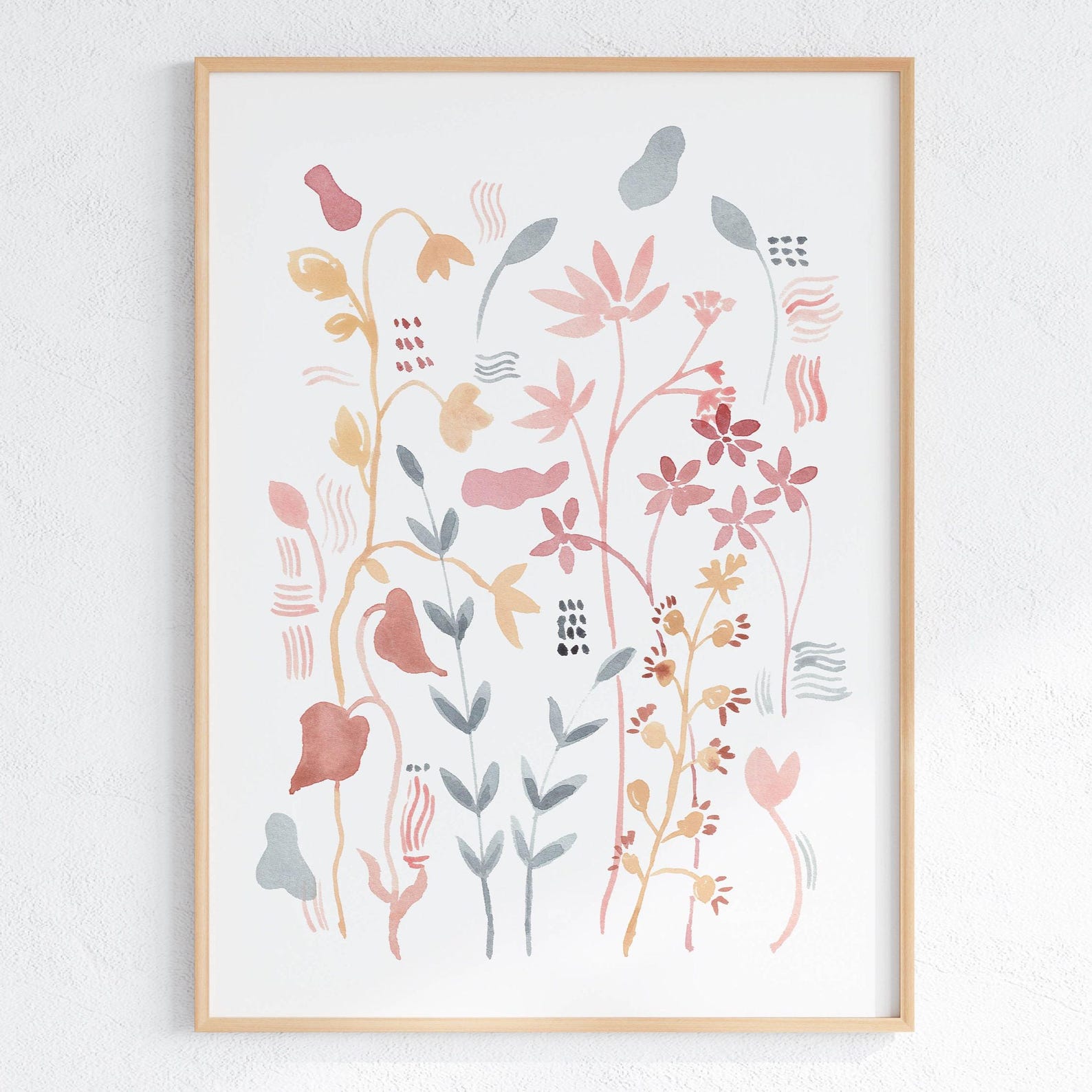 Pastel Wildflower Nursery Prints Set: Boho Rainbow Decor (digital ...