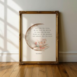 Lotus Flower Quote Wall Art, Just Like the Lotus Poster, Zen Printable ...