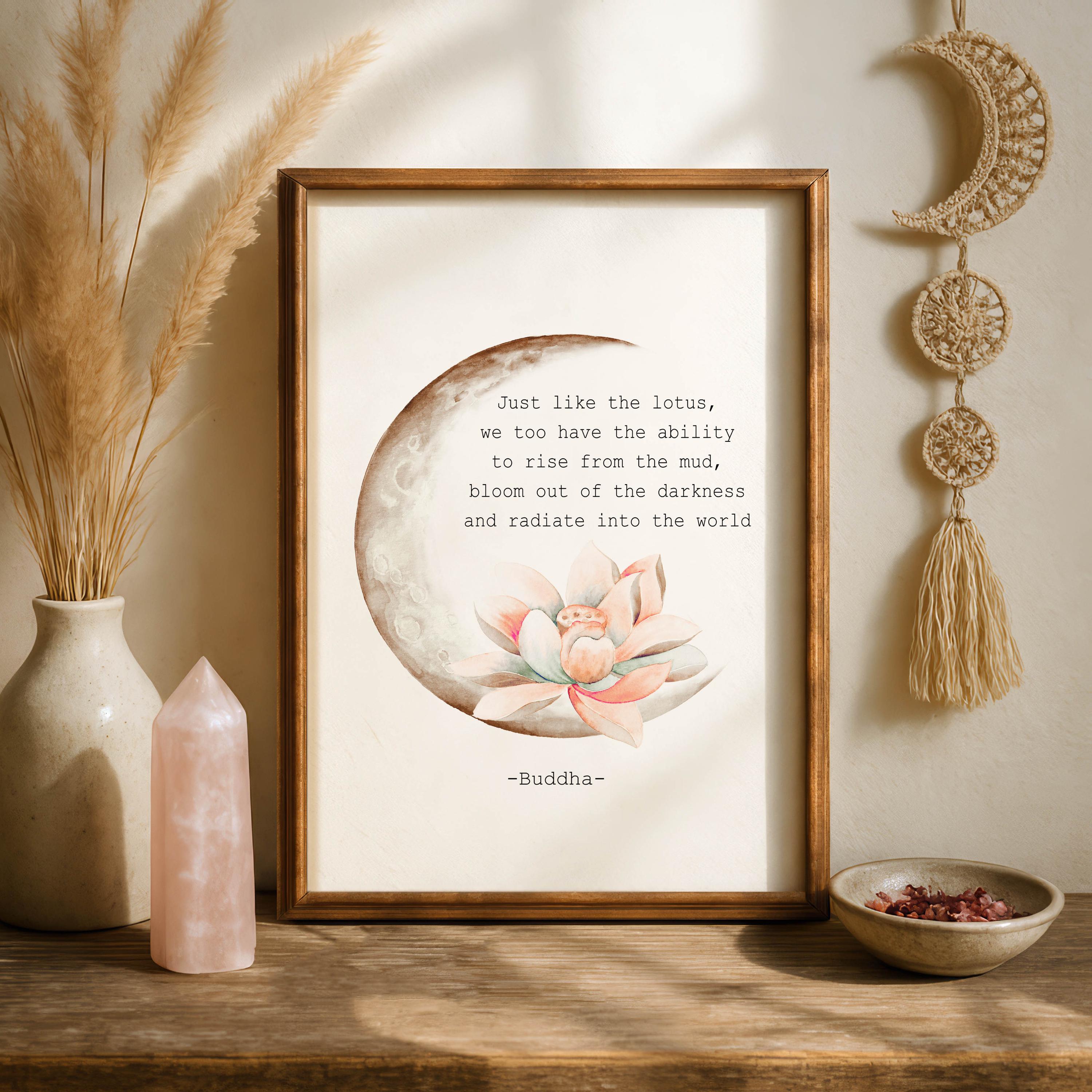 Lotus Flower Quote Wall Art, Just Like the Lotus Poster, Zen Printable ...