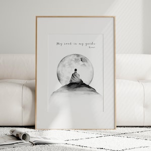 Rumi Zitat Print: Zen Meditation Kunst, beruhigendes Dekor (digitaler Download)
